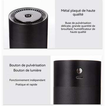 Humidificateur 260ml 1200mAh 260ml humidificateur de voiture d'aromathérapie à double pulvérisation Lumières d'ambiance colorées